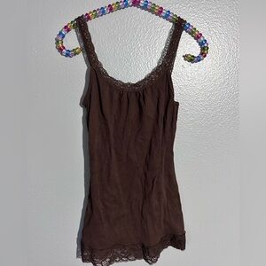 Brown Lace Tank top